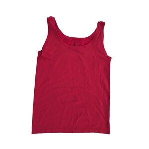 H&M Womens Tank Top Red Size Medium Cotton Blend Sleeveless Slim Fit Lightweight